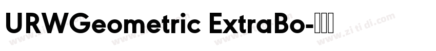 URWGeometric ExtraBo字体转换